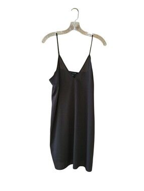 French Connection Black V Neck Chemise Size 12